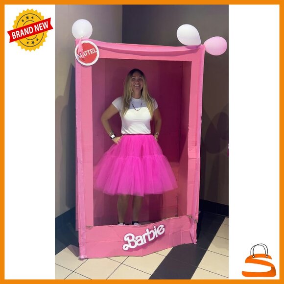 Knee-Length Tulle Tutu Skirt with 6 Layers, Elastic Waist, One Size - Picture 7 of 8